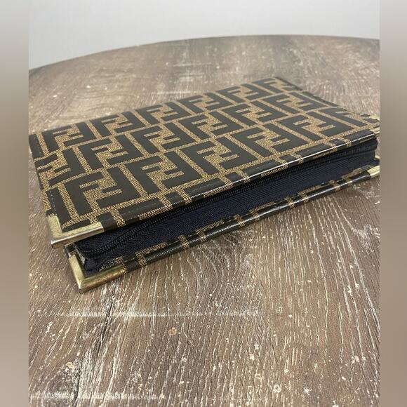 Vintage 90s FENDI Address Book w/ Notepad - Zip Closure - Picture 12 of 13